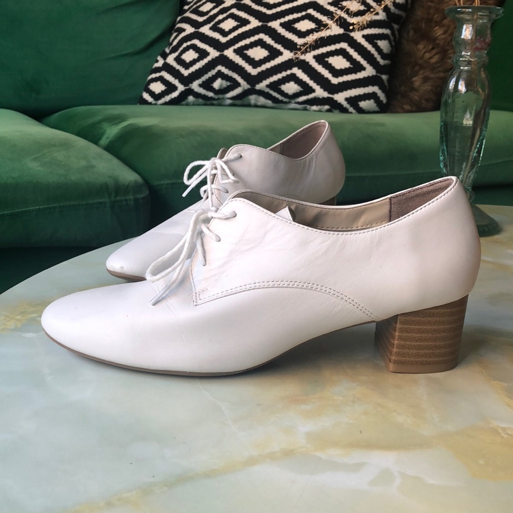 White Leather Shoes - Picture 1 of 7